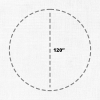 120 inch round linen white table cloth